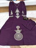 SUMMER SPECIAL A LINE REYON PAIR WITH EMBROIDERY WORK WITH PLAZO