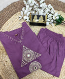 SUMMER SPECIAL A LINE REYON PAIR WITH EMBROIDERY WORK WITH PLAZO