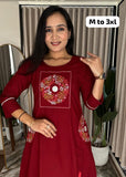 BEAUTIFUL EMRODIARY PATCH ON NACK AND DOUBLE POCKET