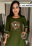 BEAUTIFUL EMRODIARY PATCH ON NACK AND DOUBLE POCKET