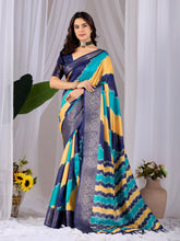 Soft Lichi Silk Saree with elegant Patola-inspired diagonal patterns