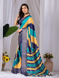 Soft Lichi Silk Saree with elegant Patola-inspired diagonal patterns
