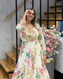 SPACIAL FANCY DESIGN BEAUTIFUL DIGITAL PRINT GOWN-BOTTOM WITH DUPATTA