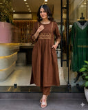Exclusive Cotton sulb Stitched beautiful kurta with pants set