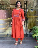 Exclusive Cotton sulb Stitched beautiful kurta with pants set