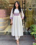 Exclusive Cotton sulb Stitched beautiful kurta with pants set