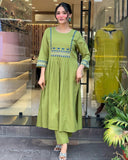 Exclusive Cotton sulb Stitched beautiful kurta with pants set