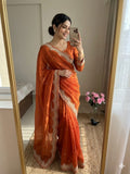 Exquisite Fendy Satin Saree