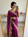 Exquisite Fendy Satin Saree