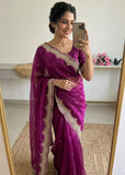 Exquisite Fendy Satin Saree