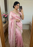Exquisite Fendy Satin Saree
