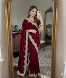 Exquisite Fendy Satin Saree