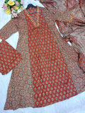 Printed Cotton Anarkali Kurta Set
