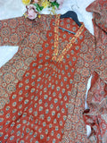Printed Cotton Anarkali Kurta Set