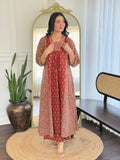 Printed Cotton Anarkali Kurta Set
