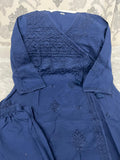 Premium Cotton Chikankari Angrakha Kurti Pant Set For Women