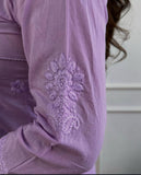 Premium Cotton Chikankari Angrakha Kurti Pant Set For Women