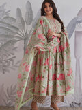 Premium Fully Flair Anarkali Set with Beautiful Hand Work
