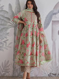 Premium Fully Flair Anarkali Set with Beautiful Hand Work