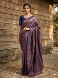 Elegant Soft Lichi Silk Banarasi Saree with Jacquard Work & Rich Pallu