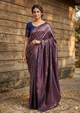 Elegant Soft Lichi Silk Banarasi Saree with Jacquard Work & Rich Pallu
