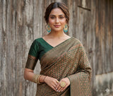 Elegant Soft Lichi Silk Banarasi Saree with Jacquard Work & Rich Pallu