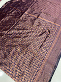 Elegant Soft Lichi Silk Banarasi Saree with Jacquard Work & Rich Pallu