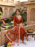 Premium Ethnic Wear Kurti Pant Dupatta Set