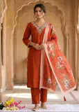 Premium Ethnic Wear Kurti Pant Dupatta Set