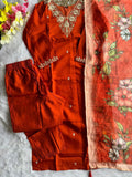 Premium Ethnic Wear Kurti Pant Dupatta Set