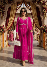 Premium Georgette Embroidered Kurta Pant Dupatta Set for Women