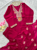 Premium Roman Silk Ethnic Wear Suit Set