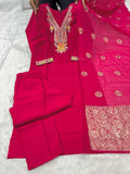 Premium Roman Silk Ethnic Wear Suit Set
