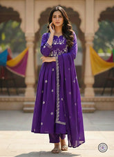 Women's Embroidered & Printed Ethnic Suit Set with Dupatta