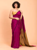 Pure Khadi Cotton Handloom Saree with Contrast Blouse Piece