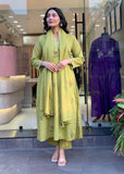 Designer Ethnic Roman Silk Kurti Pant Dupatta Set