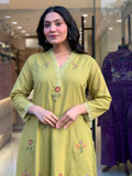 Designer Ethnic Roman Silk Kurti Pant Dupatta Set