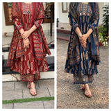 Premium A-Line Kurta Palazzo Set with Traditional Dupatta