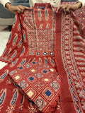 Premium A-Line Kurta Palazzo Set with Traditional Dupatta