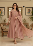 Premium Anarkali Kurta Pant Dupatta Set with Zari Weaving