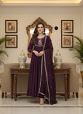 Premium Anarkali Kurta Pant Dupatta Set with Zari Weaving