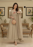 Premium Anarkali Kurta Pant Dupatta Set with Zari Weaving