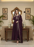 Premium Anarkali Kurta Pant Dupatta Set with Zari Weaving