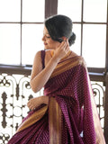 Premium Lichi Silk Saree with Rich Woven Pallu & Designer Blouse