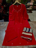 Heavy Cotton Embroidered Suit Set