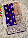 Mor Paithani Silk Saree with Meena Paithani Pallu, Peacock Motifs & Border Butti Blouse