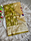 Mor Paithani Silk Saree with Meena Paithani Pallu, Peacock Motifs & Border Butti Blouse