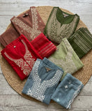 Ethnic Wear Kurti Pant Dupatta Set for Women