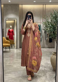 Ethnic Wear Kurti Pant Dupatta Set for Women