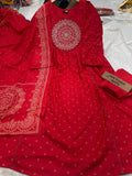 Festive Wear Rayon Cotton Ethnic Suit Set